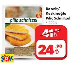 BANVİT/ KESKİNOĞLU PİLİÇ SCHNİTZEL 300 G